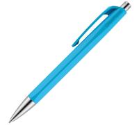 Caran Dache Ballpoint Pen, Turquoise Blue, with SwissRide Blue Medium Cartridge