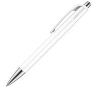 Caran Dache Ballpoint Pen, White, with SwissRide Blue Medium Cartridge