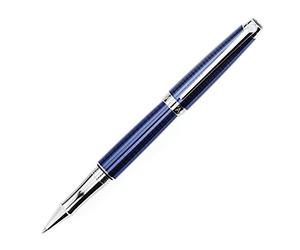 Caran d'Ache CD4779.168 Leman Grand Blue Silver Plated/Rhodium Coated Roller Pen
