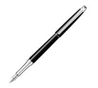 Caran d'Ache CD4791.782 Nib M Leman Slim Fountain Pen - Black Ebony