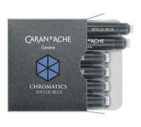 Caran d'Ache CD8021.14 Ink Cartridges - Idyllic Blue (Pack of 6)