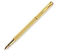 Caran d'Ache Chevron Fountain Pen - Gilt M steel