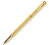 Caran d'Ache Chevron Roller Pen - Gilt