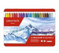 Caran d'Ache Creative Art Materials NeoColor II Water Soluble Wax Pastel Set, Multi-Colour, Pack of 40