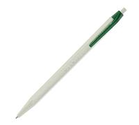 Caran d'Ache D'ache 825 ECO Resin and Stainless Steel Ballpoint Pen, Green/White, Green Ink, 12 cm