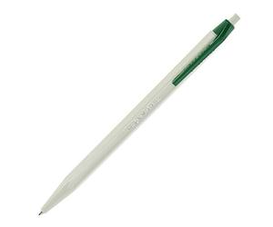 Caran d'Ache D'ache 825 ECO Resin and Stainless Steel Ballpoint Pen, Green/White, Green Ink, 12 cm