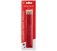 Caran d'Ache d'Ache Edelweiss 0341.372 106230 0341.372 106230 School Pencil Set of 4 Wood Red Hardness HB Blister Packaging Dimensions Approx. 14 cm