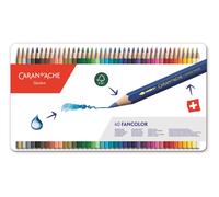 Caran d'Ache Fancolor 40 Water Soluble Colour Pencils Artist Sketching Tin Set