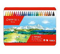 Caran d'Ache Fibralo Fibre Pens - Water-Soluble Colour - Metal Box - Pack of 24