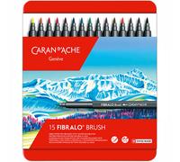 Caran d'Ache Fibralo Brush with Water-Soluble Ink Box of 15