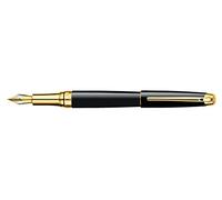 Caran d'Ache - Gold-Plated LÉMAN EBONY BLACK Fountain Pen - Fine Nib