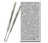 Caran D'ache Goliath Ballpoint Ball Pen Refill - Choose Blue or Black, Quantity and Line Width - Fine, Medium or Broad (1, Blue, Broad)