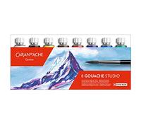 Caran d'Ache Gouache Studio 9 Pieces, Multi-Coloured, Plain, Pack of 1