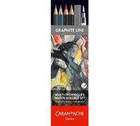 Caran d-Ache Technalo Black & Colour multi-technique water-soluble set, 13 artistic tools + 1 extra large metal box