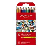 Caran D'Ache hobby 12 water resistant colouring pencils in assorted colours