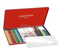 Caran d'Ache Mixed Media Botanical Set 24 Pieces by Julie Thomas in Metal Case 3000.123