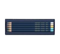 Caran d'Ache Léman CC1284.024 Cosmic Blue Metallic Coloured Pencils Set of 10 Gift Set with Premium Cardboard