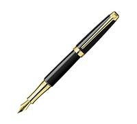 Caran d'Ache Leman Gold Plated Medium Fountain Pen - Black