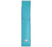Caran d'Ache Leman Leather Single Pen Case - Turquoise, CD6201.171