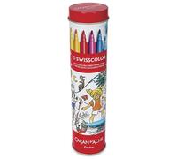 Caran d'Ache Metal Tin 10 Standard Swiss Colour Fibre Tip Pens + Poster on the Theme "Switzerland Over the Seasons"