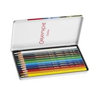 Caran Dache Metal tin with 12 Assorted Colours