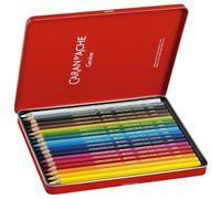Caran Dache Metal tin with 18 assorted colours