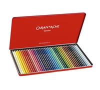 Caran Dache Metal tin with 40 assorted colours