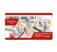Caran d'Ache Mixed Media Botanical Set 24 Pieces by Julie Thomas in Metal Case 3000.123
