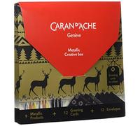Caran D'Ache Mtallic Creative Box : Metallic Christmas Card set