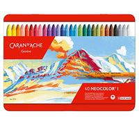 Caran Dache Neocolor I Set Of 40 Wax Oil Crayons Pastels Colour Water Resistant Art Sketching Metal Case 7000_340