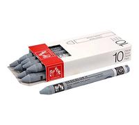 Caran d'Ache NEOCOLOR II 005 Grey/Grey (7500.005) / Pastel 10 Pieces (1 Pack) / Made of Water-soluble Wax/for Paper Cardboard Glass Wood Leather Fabric Stone