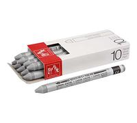 Caran d'Ache Neocolor II 498 Silver/Metallic Silver (7500.498) / Pastel 10 Pieces (1 Pack)/ Made of Water-soluble Wax/for Paper, Cardboard, Glass, Wood, Leather, Fabric, Stone