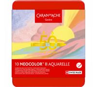 Caran d'Ache Neocolor II 50th Special Pastel Tin 10 Water Soluble Pastels