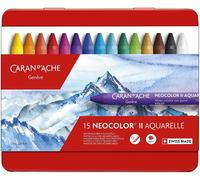 Caran D'Ache Neocolor II Aquarelle Wax Pastels (Tin of 15)