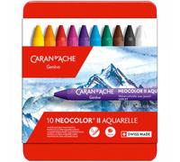 Caran d'Ache : Neocolor II : Watercolour Crayon : 10 in a Metal Box