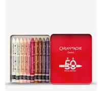 Caran d'Ache NEOCOLOR II Watercolour Pastel Set, 10 Pens, Portrait Edition 50th Anniversary, Water Soluble