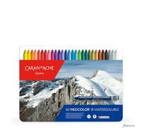 Caran d'Ache Neocolor II Watercolour Crayons Wax 40 Set Metal Box Art