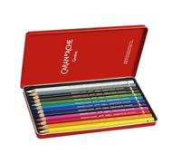 Caran D'Ache Pablo artists quality colouring pencils tin set of 12 assorted water resistant colours
