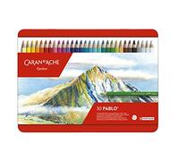 Caran D'Ache Pablo artists quality colouring pencils tin set of 30 assorted water resistant colours