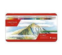 Caran D'Ache Pablo artists quality colouring pencils tin set of 80 assorted water resistant colours
