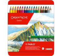 Caran d'Ache Pablo Artists Quality Permanent Colour Pencil Tin (Pack of 18)