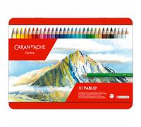 Caran D'Ache Pablo artists quality colouring pencils tin set of 30 assorted water resistant colours