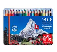 Caran d'Ache Prismalo Water Soluble Colour Pencils 30 Metal Tin Set Aquarelle