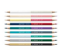 Caran d'Ache Colour Set of 9 Bicolor Pencils, Alpine Frost Special Edition, 18 colours & Brush, Premium Cardboard Box, Luminance, Artist Pencils, Colouring, Watercolour Art, Lightfast Colour Tone,