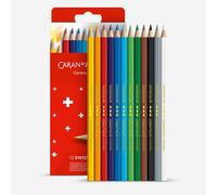 Caran d'Ache Swisscolor Cardboard Case with 12 Waterproof Colouring Pencils