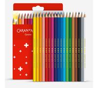 Caran d'Ache Swisscolor 7630002343329 Cardboard Case with 18 Waterproof Coloured Pencils