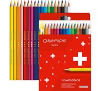 Caran d'Ache Swisscolor Water Resistant Pencils - Box of 18 Assorted Colours