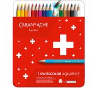 Caran d'Ache Swisscolor Water Soluble Colour Pencils Tins of 12 18 30 40