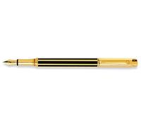 Caran d'Ache Varius Gold Plated Medium Fountain Pen - China Black