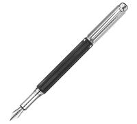 Caran d'Ache Varius Rubracer Silver Plated Medium Fountain Pen- Black